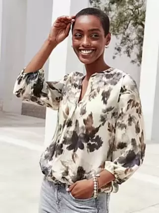 Blouse met 3/4-mouwen
