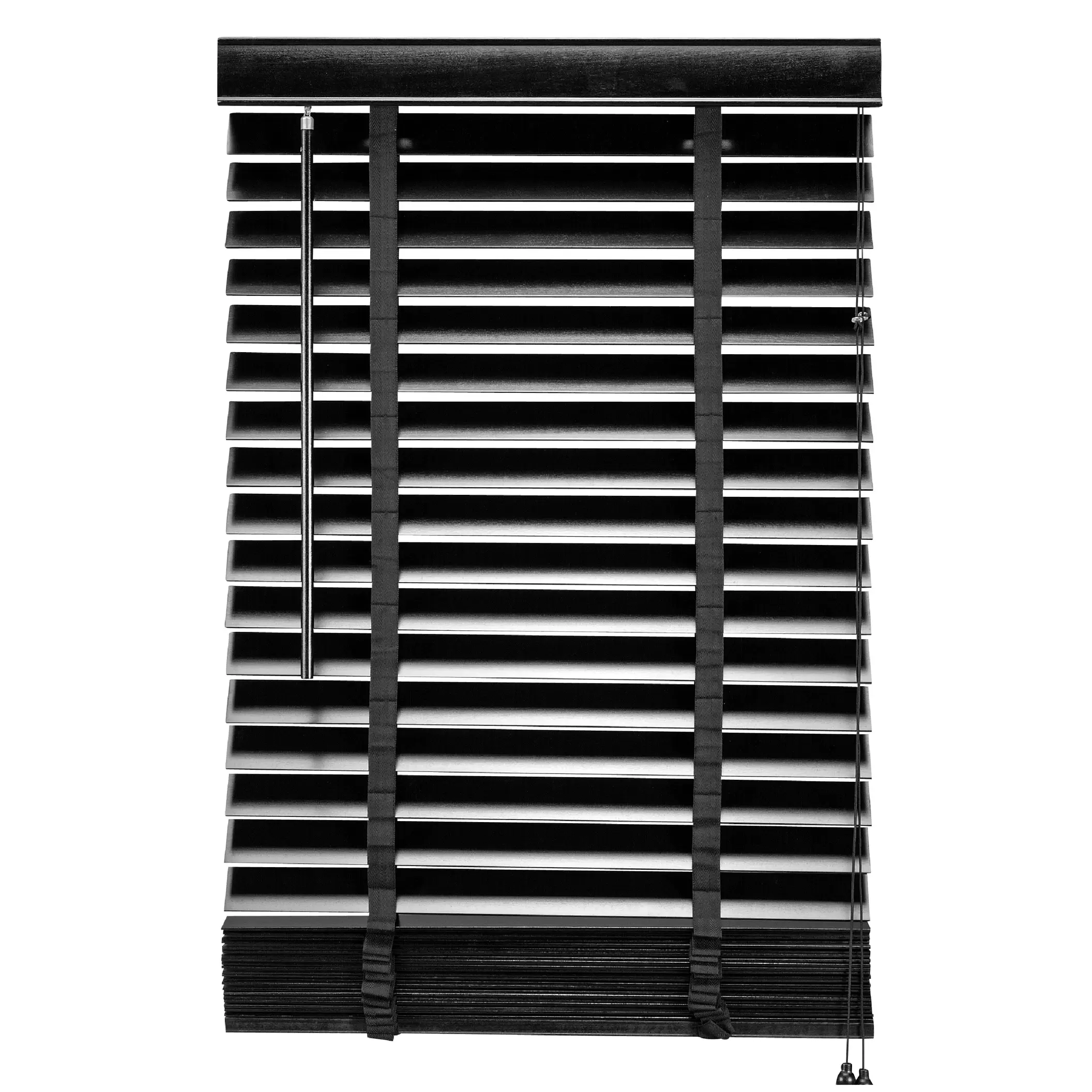 Houten Jaloezie Zwart - 80x180 cm