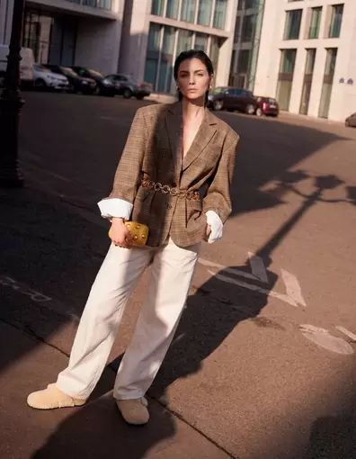 Oversized Ruiten Blazer Bruin