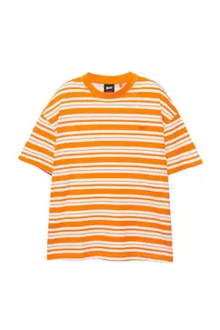 Oranje gestreepte King's Day T-shirt