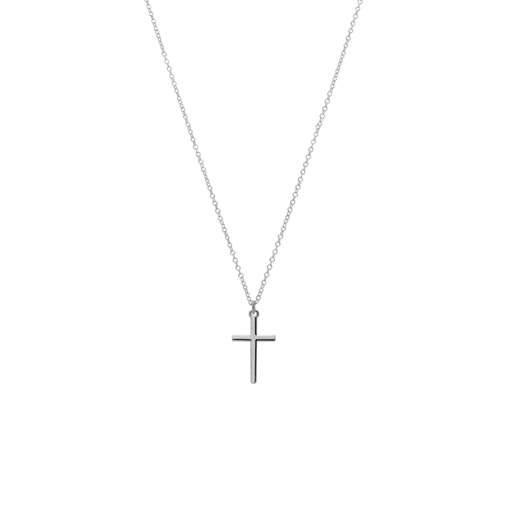 Zilveren ketting met hanger kruis