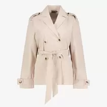 TwoDay korte dames trenchcoat beige