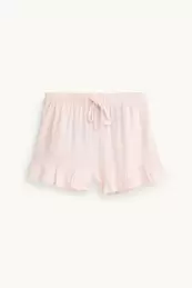 Short, deels van linnen - mid waist - met structuur