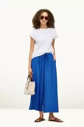Pantalon - high waist - palazzo