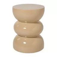 Bijzettafel bubble glos - beige - ø30x40 cm