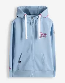 Sweatvest - Borduursel - blauw
