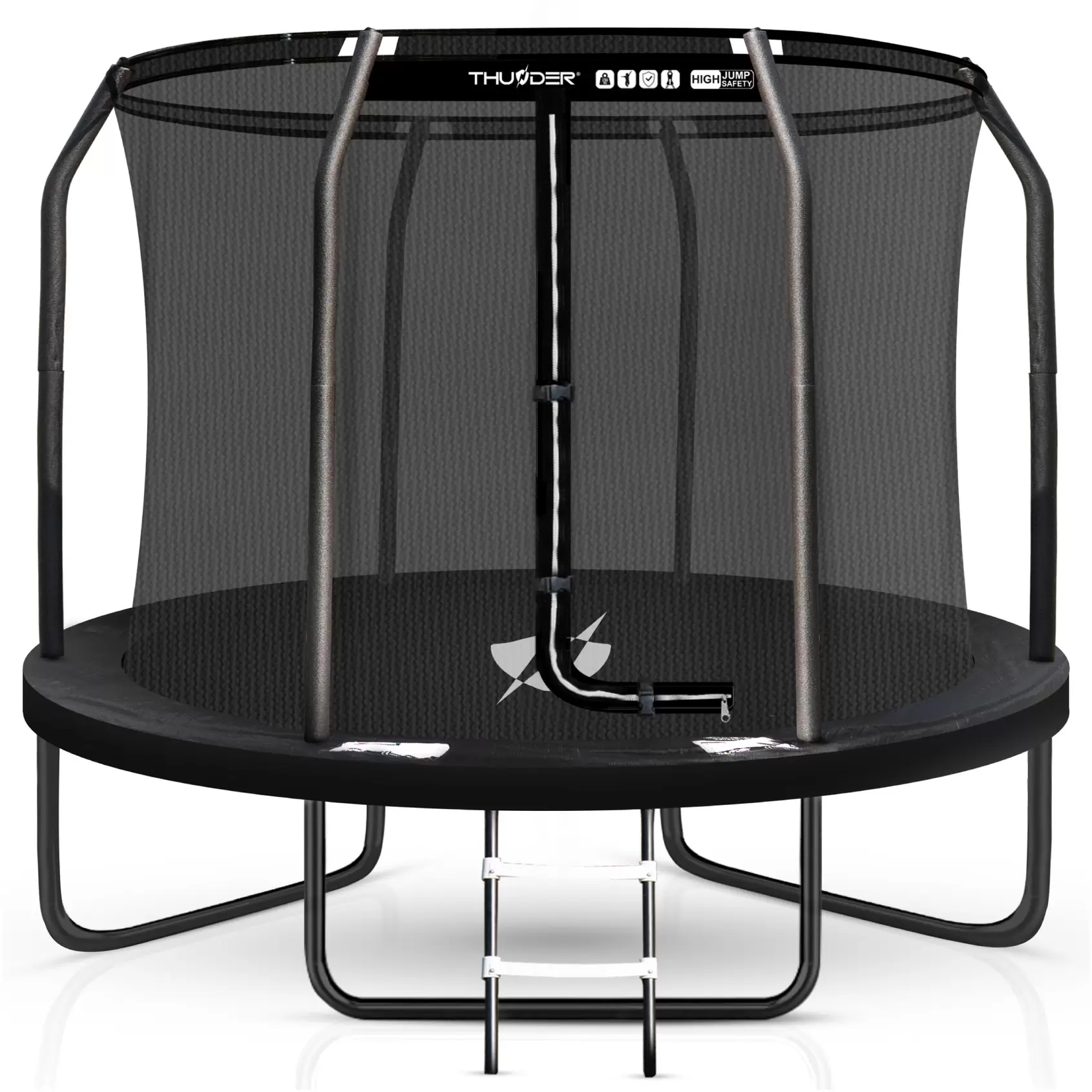 Trampoline voor kinderen voor in de tuin THUNDER INSIDE ELITE 6FT 183CM zwart