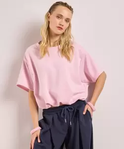 Korte scuba t-shirt met elastiek