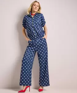 Polkadot set met rits