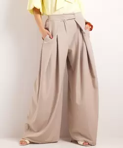 Wijde pantalon met plooien