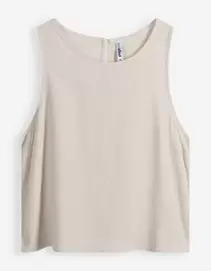 Blousetop - Effen - Beige
