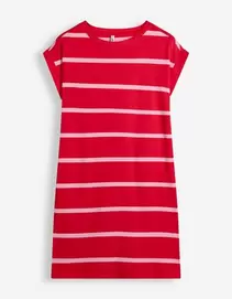 T-shirt jurk - Recht model - rood