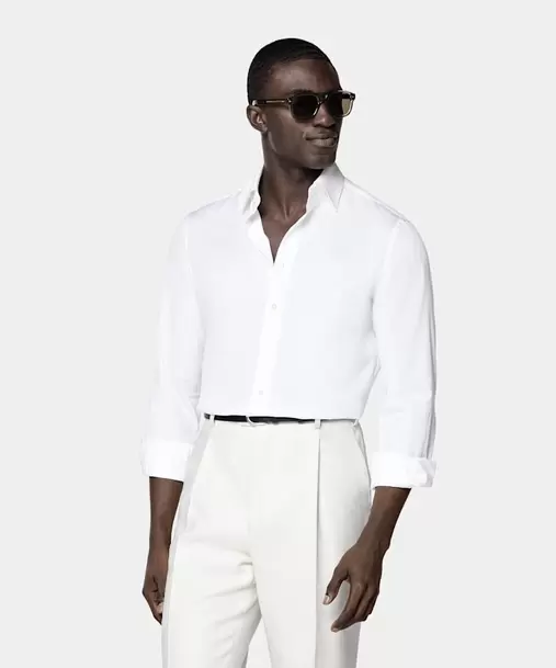 White Classic Collar Shirt