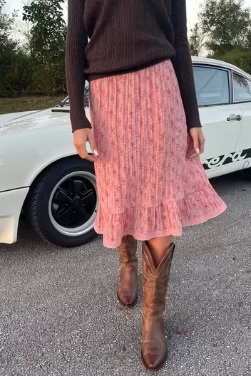 Product Name:Justine Flower Skirt
