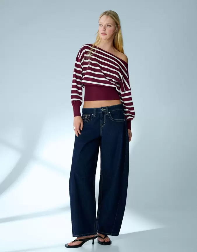 Asymmetrische trui met print