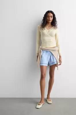 Modal Cashmere Ultralight Long Lace Shirt