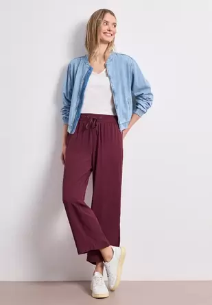 High Waist broek met wijde pijpen in Loose Fit