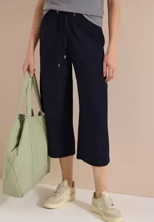 3/4 broek met wijde pijpen in Loose Fit