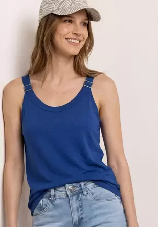 Top met V-hals en decoratief detail
