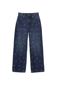 Baggy jeans met eyelets
