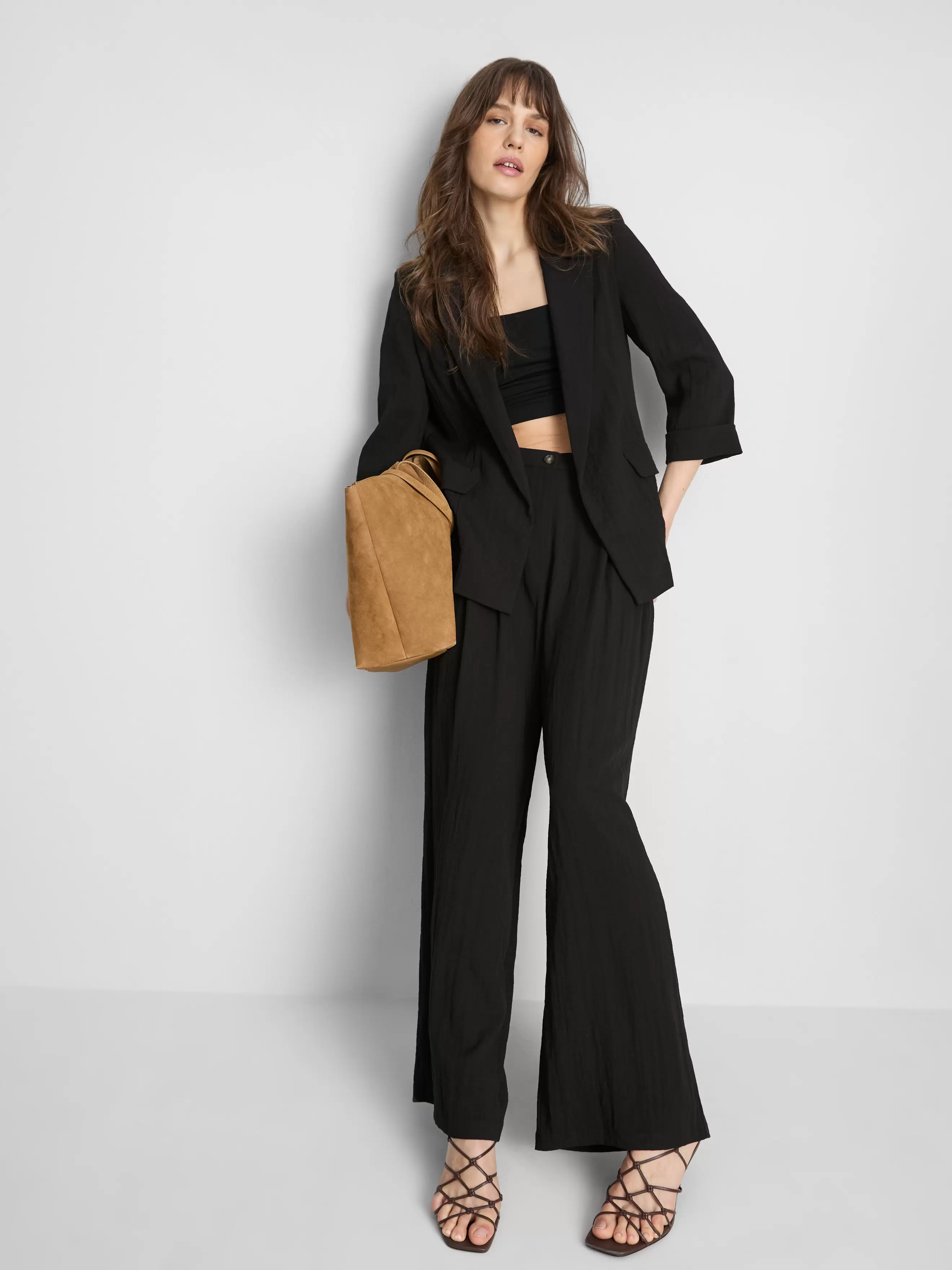 Blazer met reverskraag en textuur