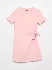 T-shirtjurk met knoop aan de zijkant