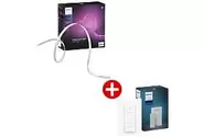 PHILIPS HUE HUE Solo Lightstrip 3 meter - Wit en Gekleurd Licht + Dimmer switch V2 Lighting Bundel