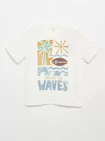 Bedrukt T-shirt met korte mouwen