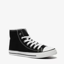 Hoge canvas dames sneakers zwart