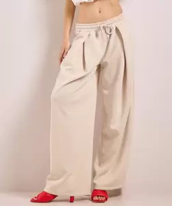 Scuba broek wijd met plooien
