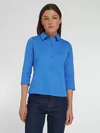 Poloshirt van 100% katoen met 3/4-mouwen