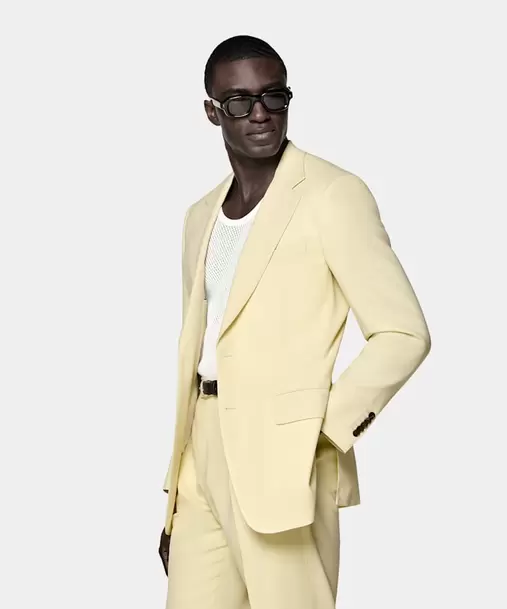 Yellow Tailored Fit Milano Suit