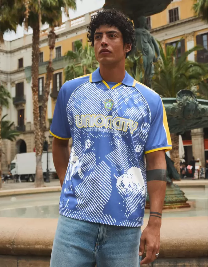 Polo met print en korte mouw