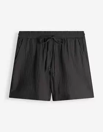 Short - Mousseline - Zwart