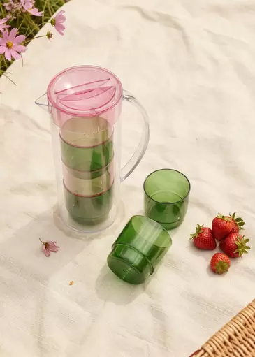 Jug with cups picnic set - 5 pcs