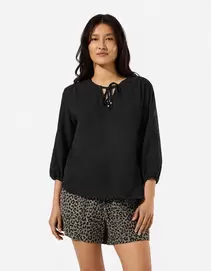 Blouse - Effen - Zwart