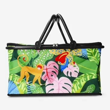 Cooler bag with tropical print - 45x26 cm