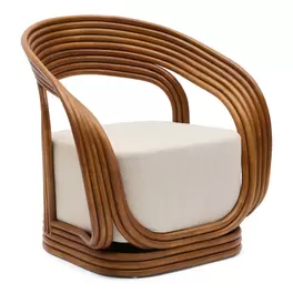 Fauteuil Jonas natural rattan vintage