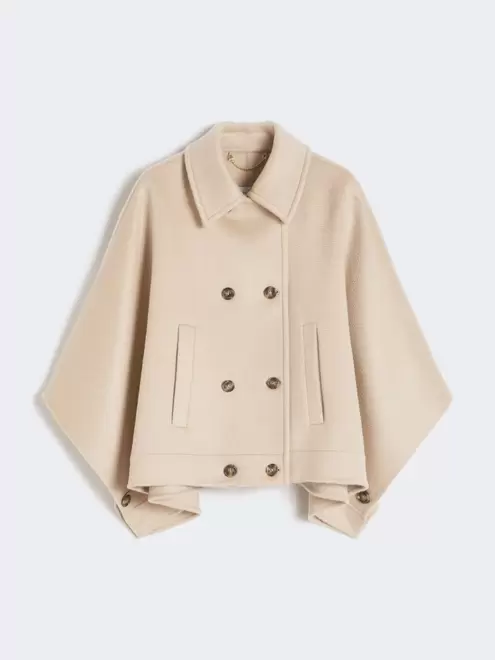 Boxy-fit cashmere cape