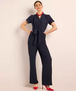 Jumpsuit met strikceintuur