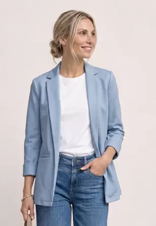 Blazer in een lang en open model