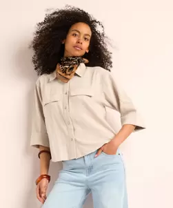 Linnenlook wijde blouse