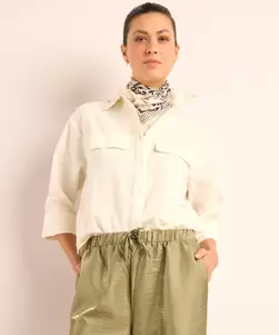 Linnenlook wijde blouse