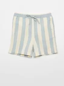 Gestreepte short met elastische taille