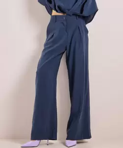 Wijde pantalon uni