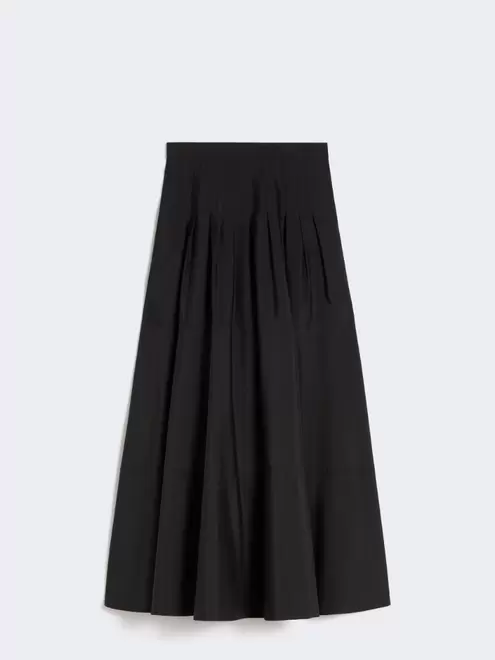 Long cotton poplin skirt