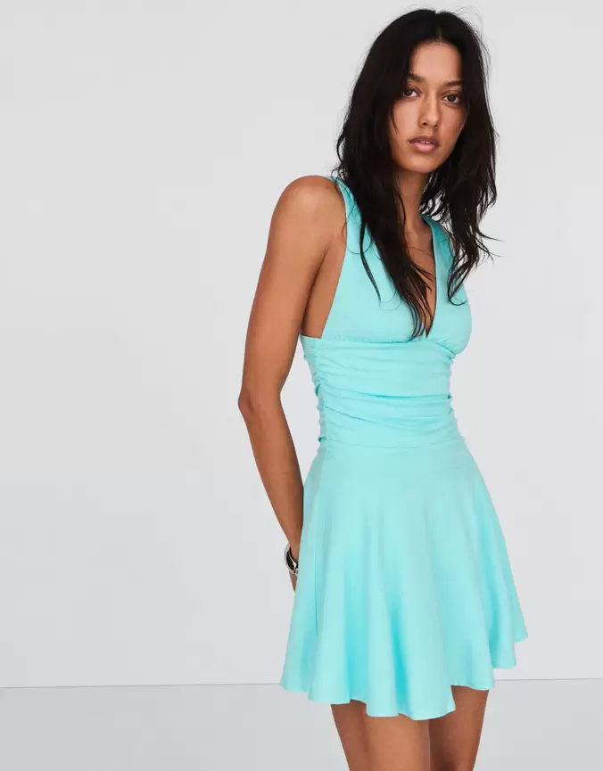 Gedrapeerde mini-jurk