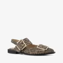 Nova dames panterprint slingbacks met gespen