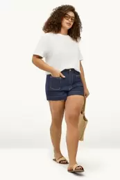 Korte spijkerbroek - high waist - LYCRA®