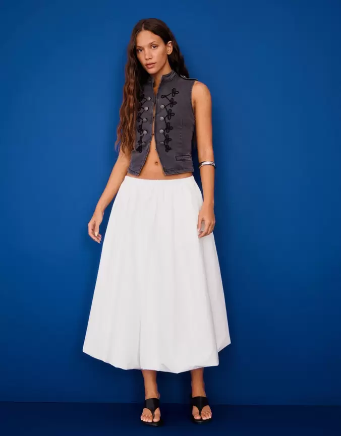 Balloon halflange midi rok